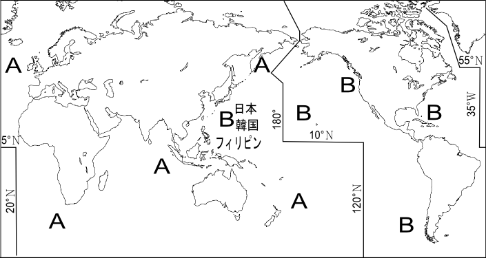 図.IALA区分け地図